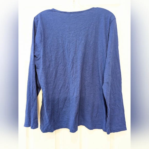 NWT Chico's blue Victoria beading top pullover shirt rhinestone office size 3/XL - Picture 2 of 9